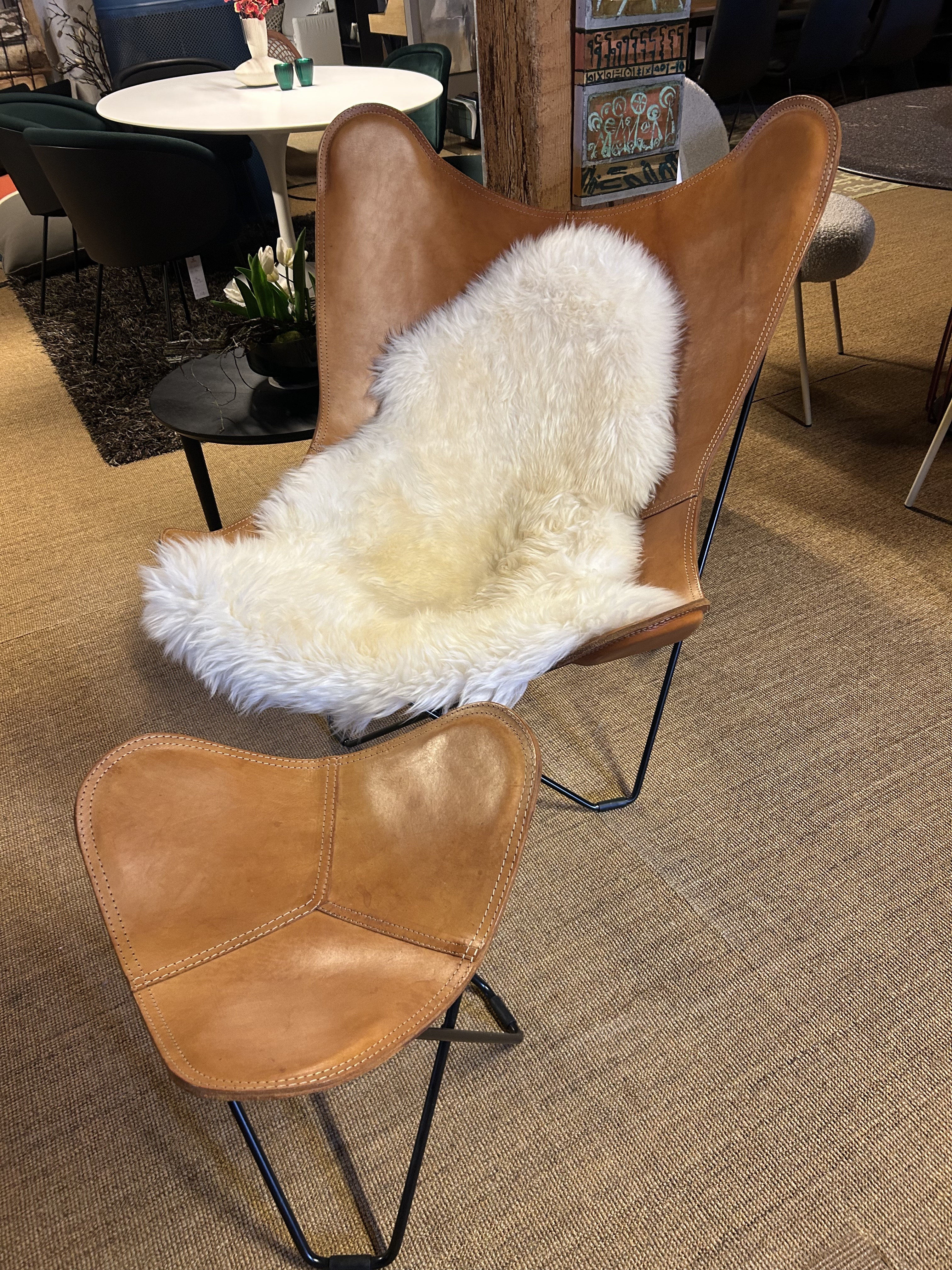 Cuero Pampa Mariposa Butterfly Chair