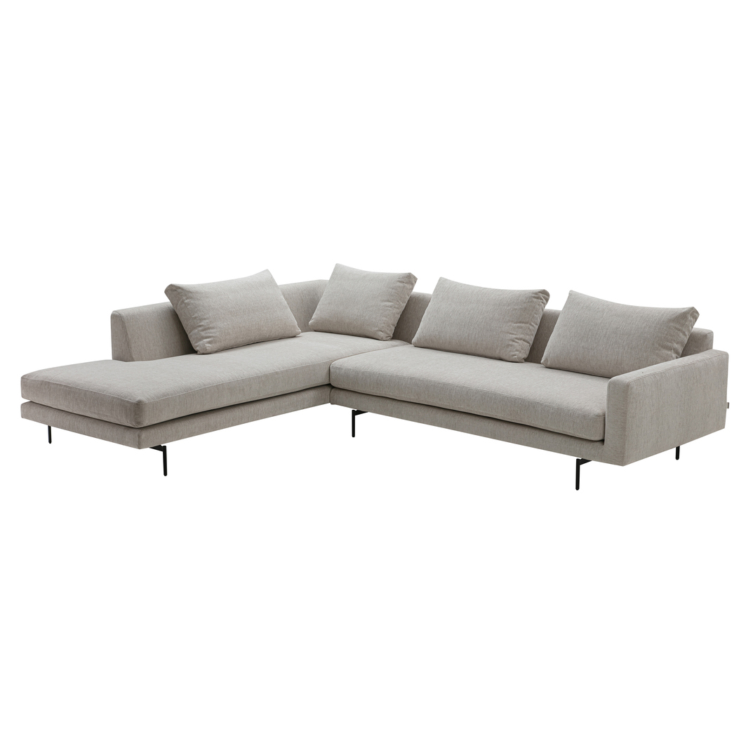 Wendelbo Edge V2 - Module 12 and 34 - Chaiselongue links Stoff Soft col. 02 