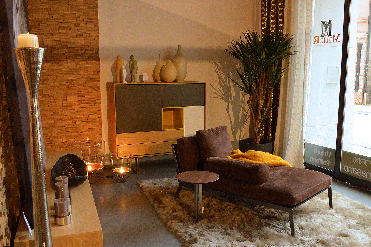 Flexform Happy Chaiselongue Leder Relaxliege
