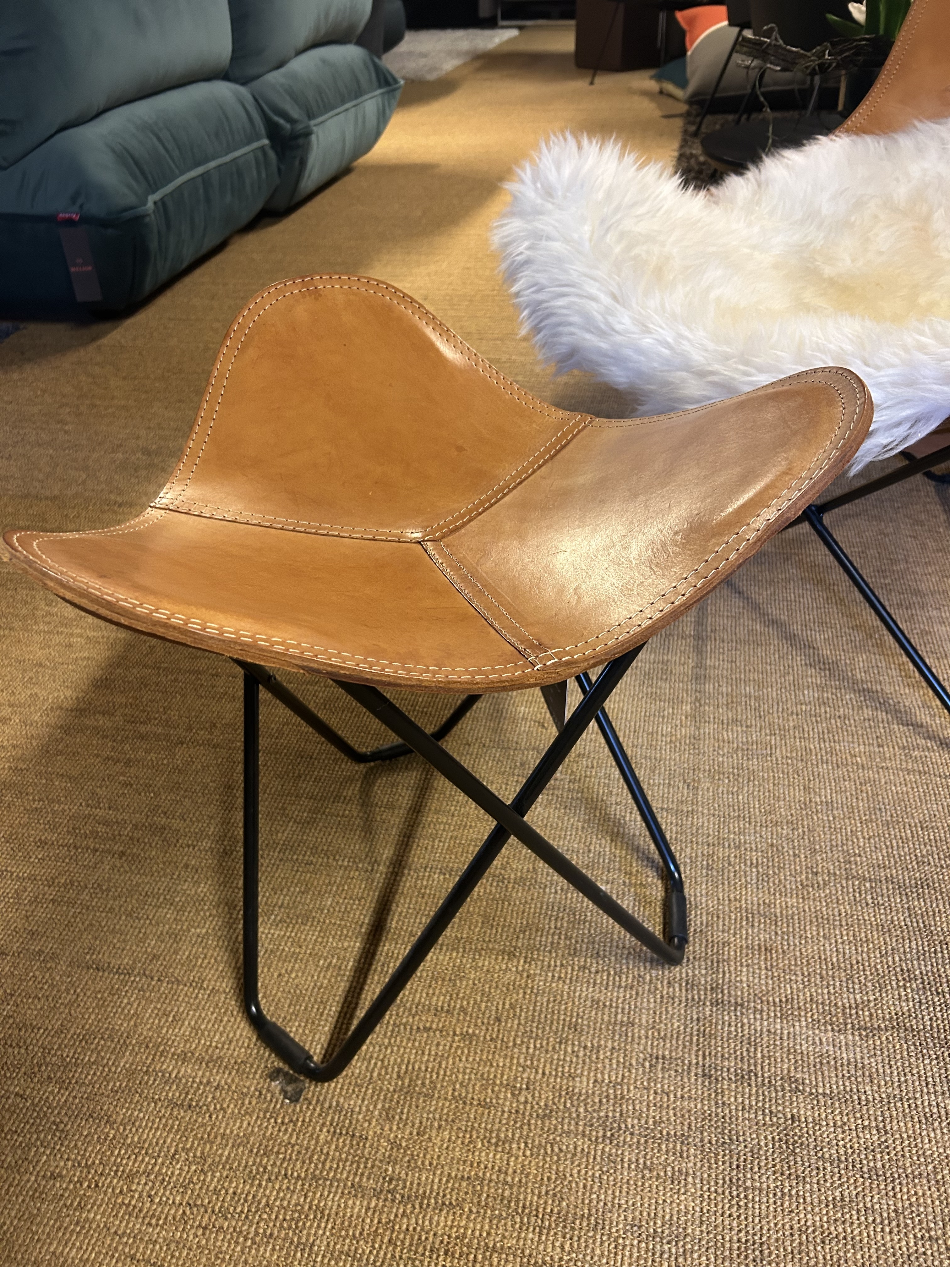 Cuero Pampa Mariposa Butterfly Chair