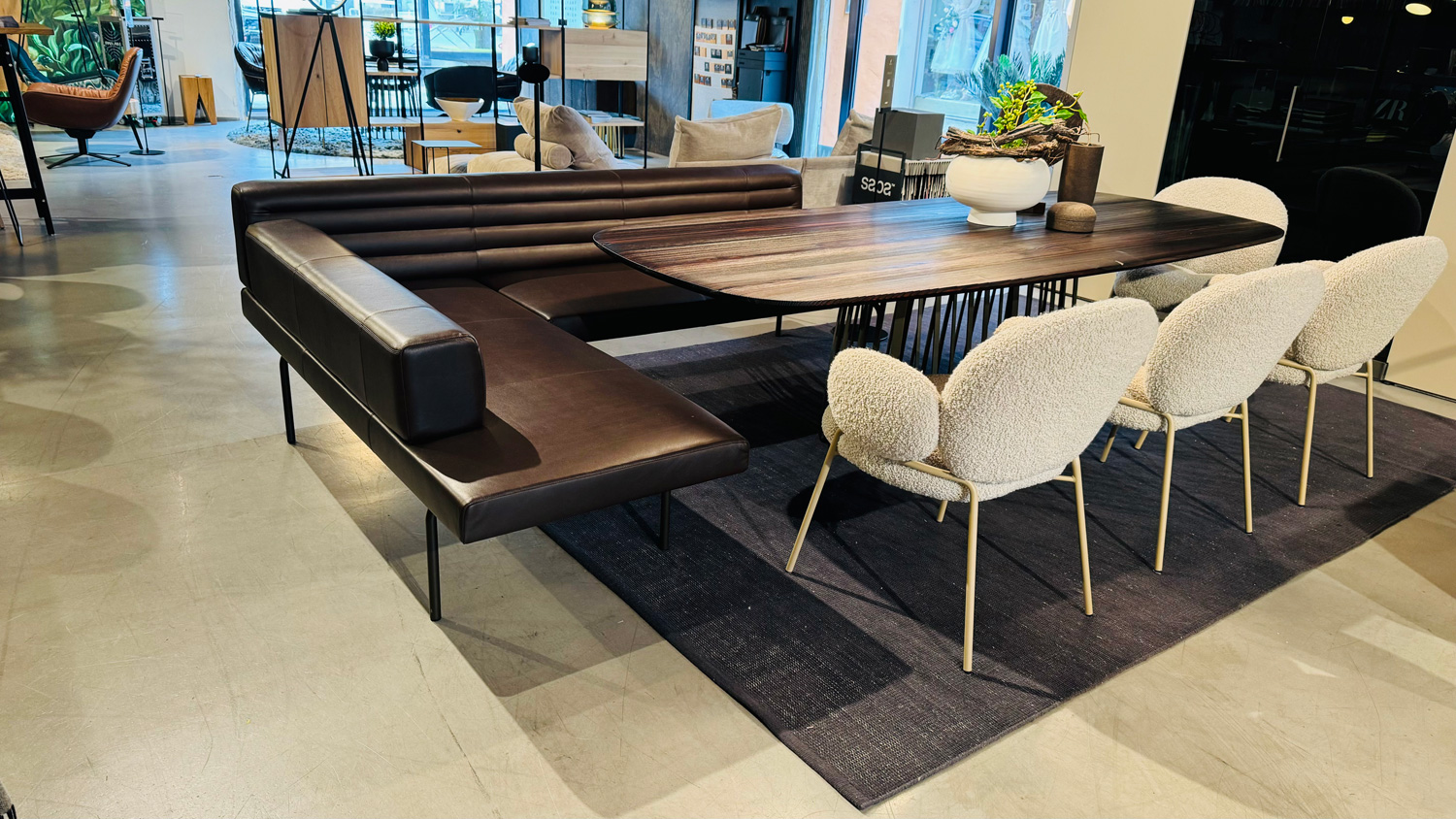 Walter Knoll Ison Bench - Leder Elen 1222 Coconut Braun