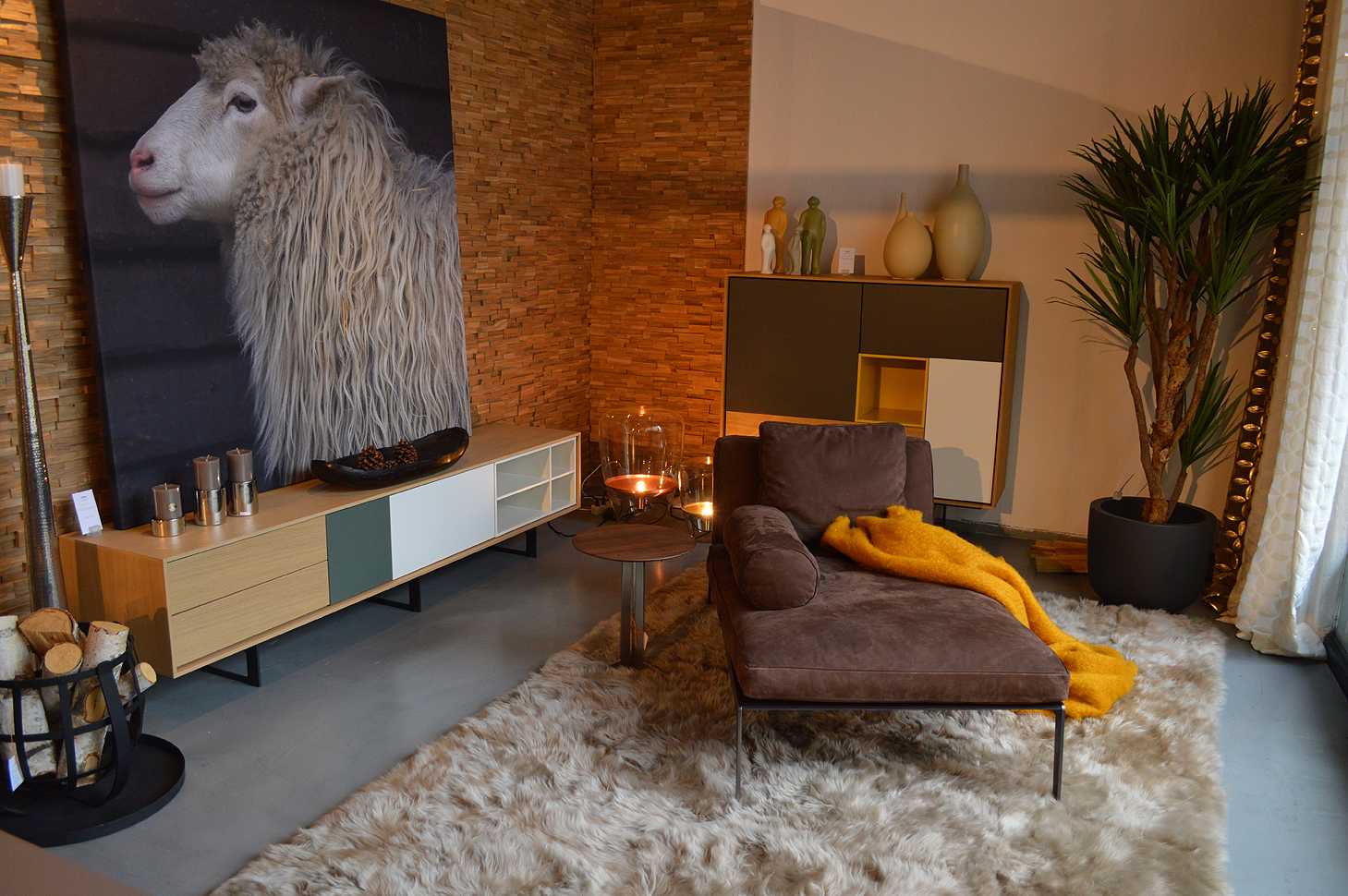 Flexform Happy Chaiselongue Leder Relaxliege