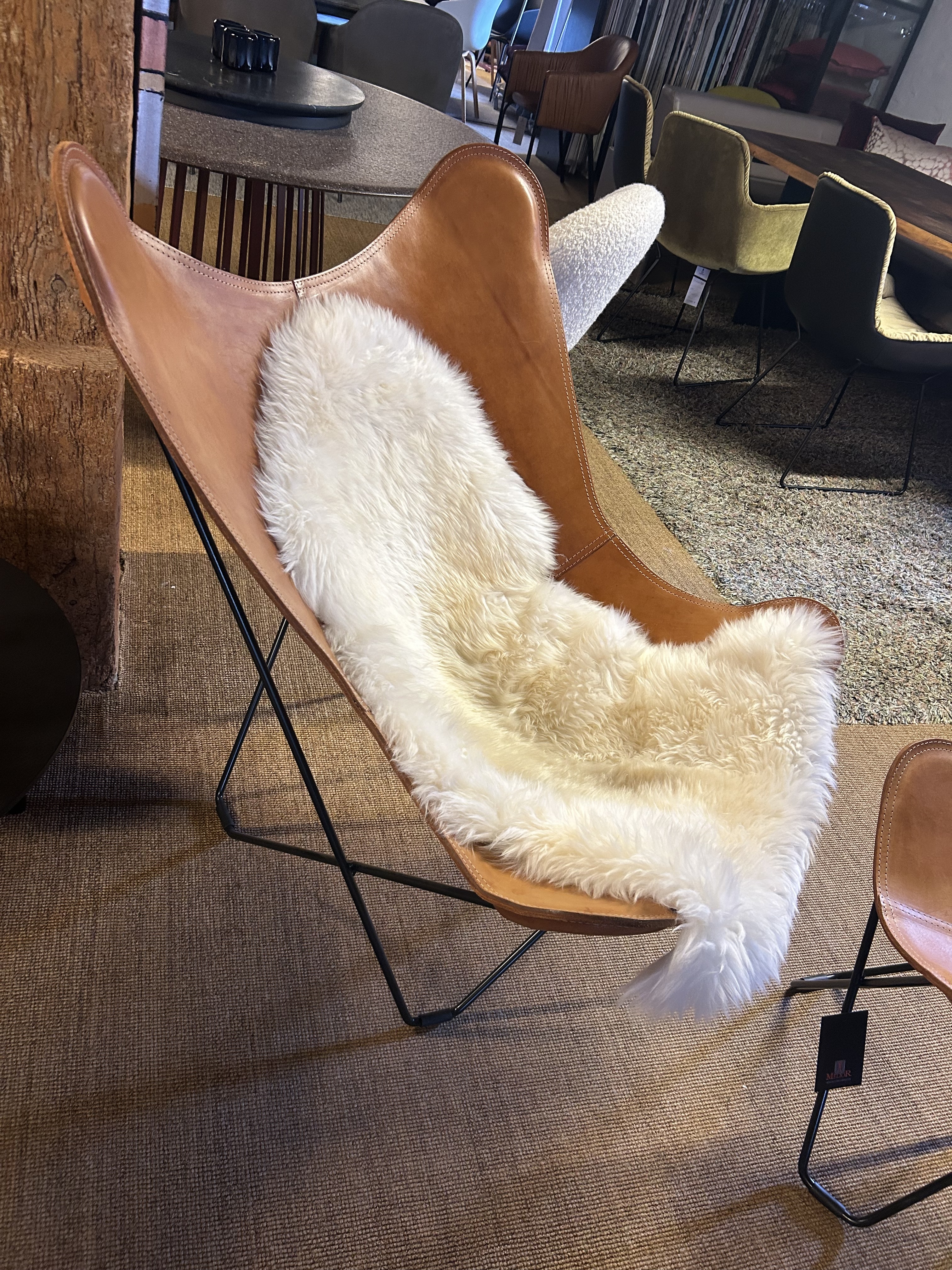 Cuero Pampa Mariposa Butterfly Chair