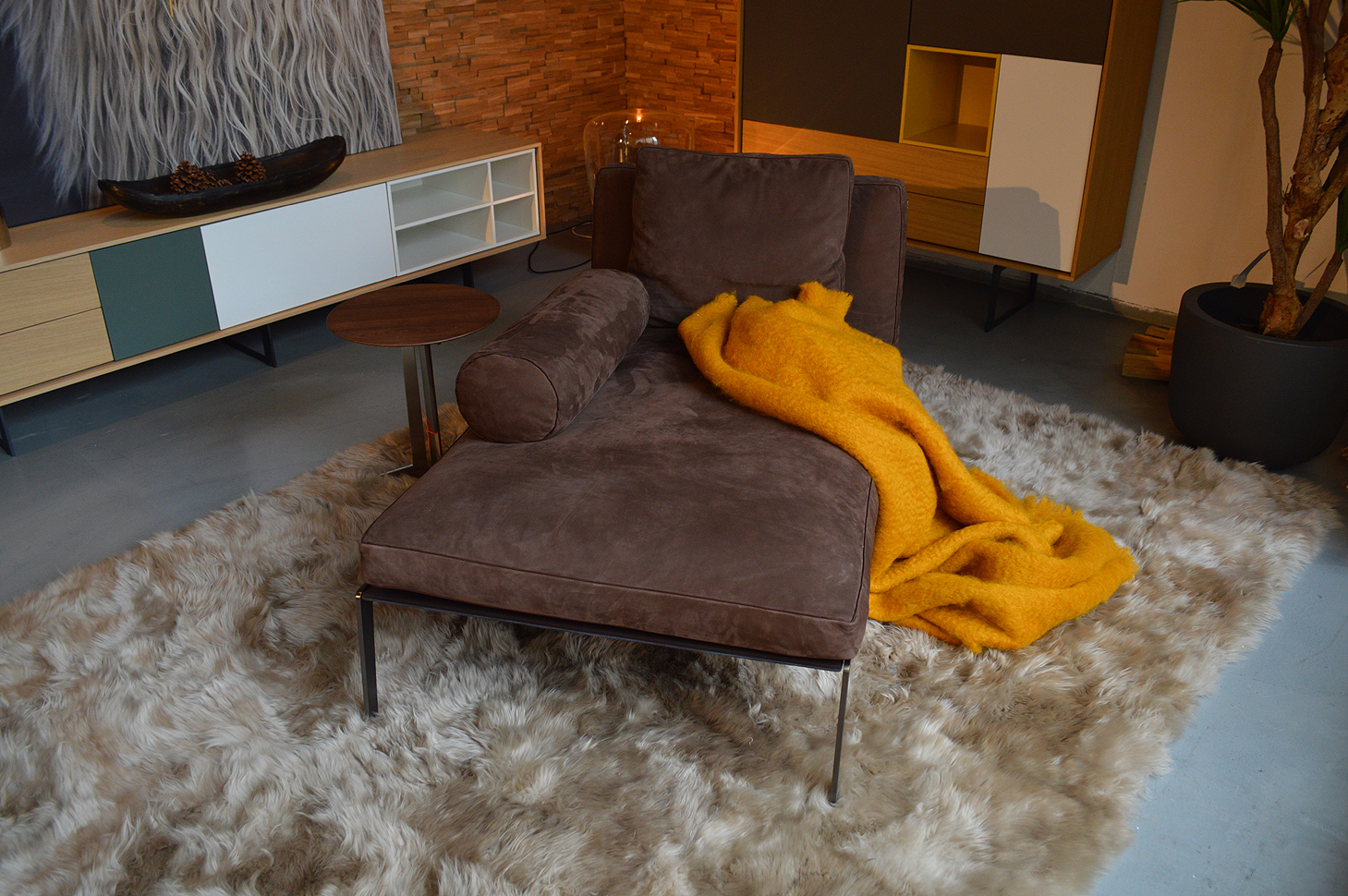 Flexform Happy Chaiselongue Leder Relaxliege