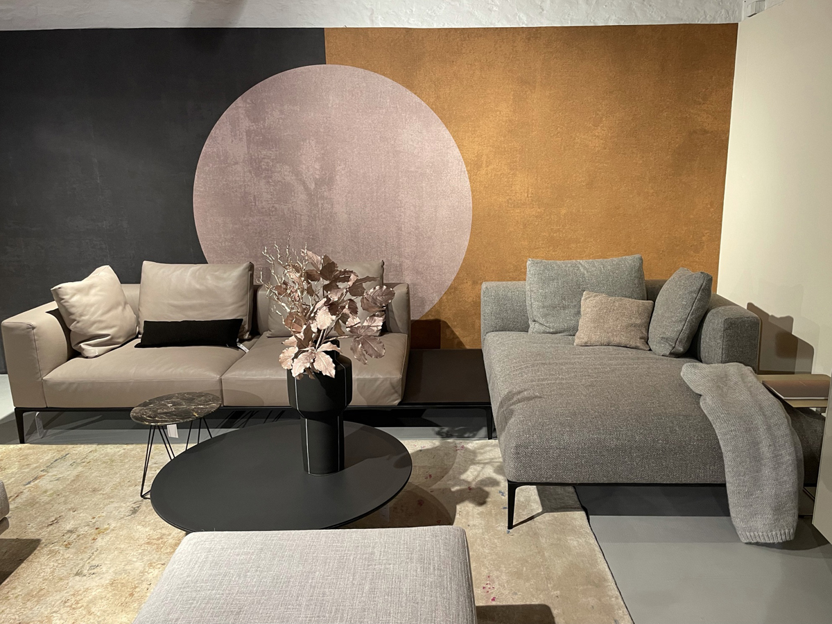 Walter Knoll Jaan Living Leder Ellen Taupe Grau Mit Kissen